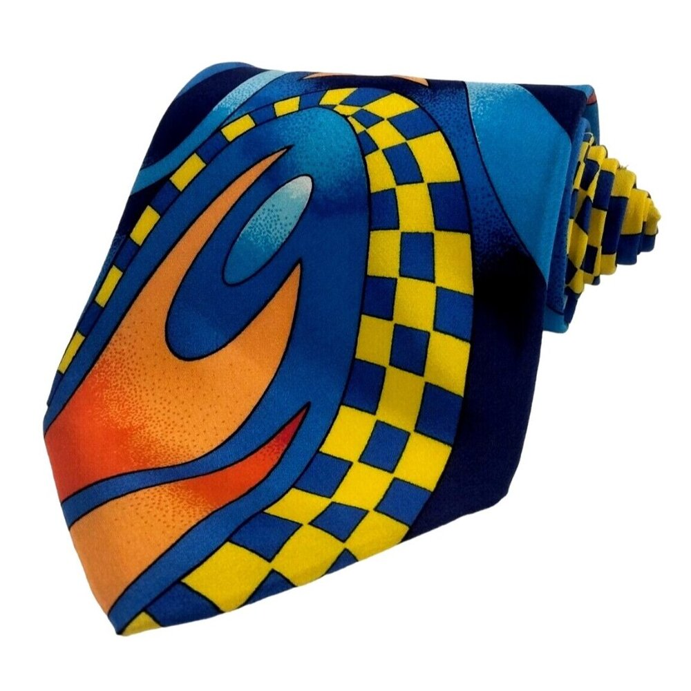 Rush Limbaugh no boundaries collection abstract multicolor vintage silk …
